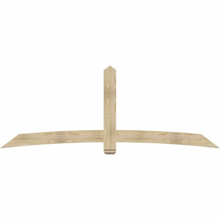 Ekena Millwork Bellingham Rough Sawn Timber Gable Bracket, Douglas Fir, 108"W x 40"H x 2"D x 6"F, 9/12 Pitch GBW108X40X0206BEL00RDF